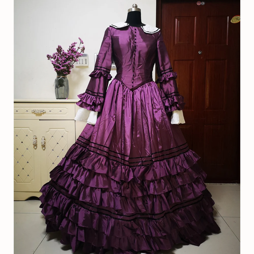 

2019 New purple elegant Halloween Cosplay dress Colonial Georgian Renaissance Gothic Historical dress D-269