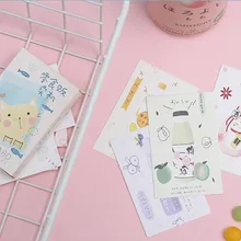 28 листов/набор милый кот и закуски ломо карты мини бумажная открытка/поздравительная открытка/подарок на день рождения открытка с сообщением