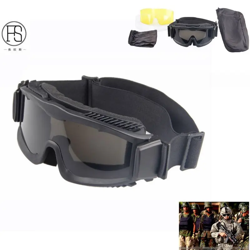 Tacticall Googles охотничьи очки для улицы, мотоциклетные походные очки CS Wargame, защитные очки для страйкбола, очки для стрельбы