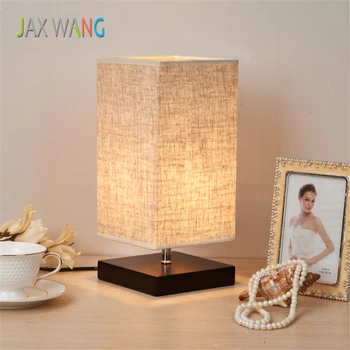 

Japanese Tatami Style Simple LED Table Lamps with Fabric Lamp Shade E27 Study Bedside Standing Lamp for Desktop Fixtures Avize