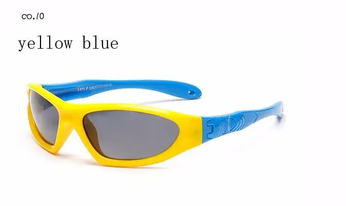 WarBLade детские защитные поляризованные велосипедные очки TAC детские солнцезащитные очки для девочек и мальчиков, уличные солнцезащитные очки Polaroid S873 - Цвет: yellow blue