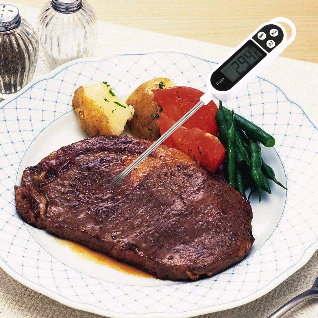 

Digital Kitchen Thermometer Food Thermometer Kitchen Oven BBQ Cooking Meat Milk Water Measure Probe Tool