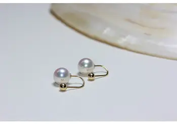 

18 gorgeous 10-11mm south sea round white pearl earring