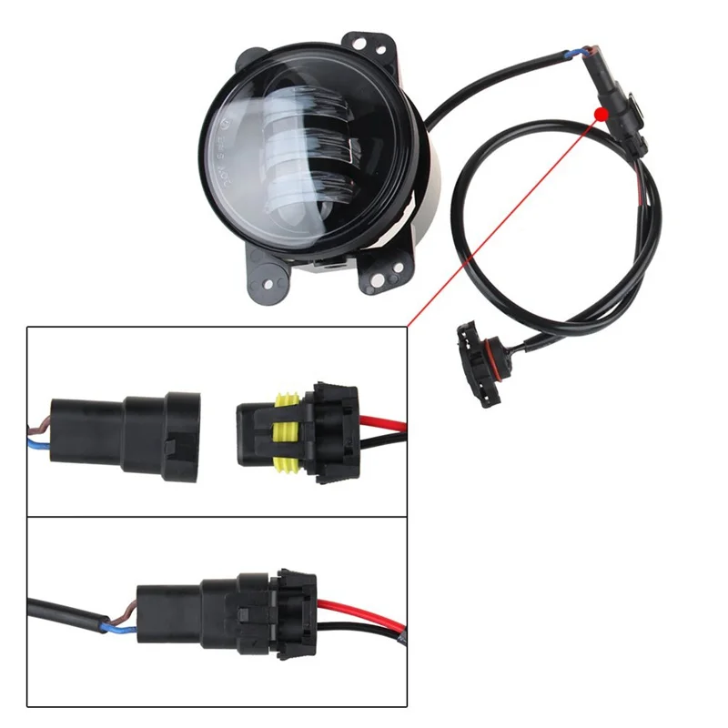 LED Fog Lights Lamp Adapter Wires For 2010 and up Jeep Wrangler JK