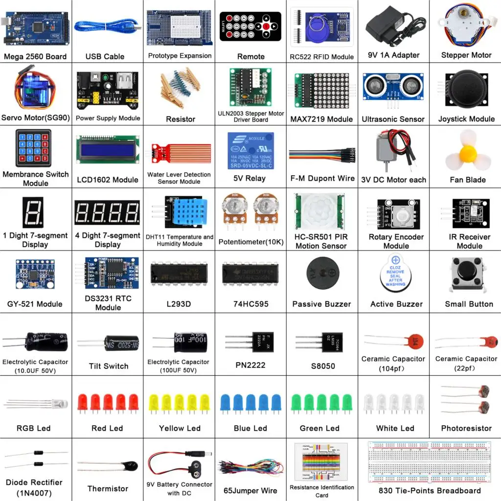 LAFVIN Mega 2560 Project стартовый комплект для Arduino UNO R3 Mega328 с обучающим
