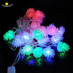 CANSHUO 4 светодио дный м светодио дный 20 LED s многоцветный светодиодный струнный Pinecone водостойкий EU/US штекер сказочные огни для рождества новый