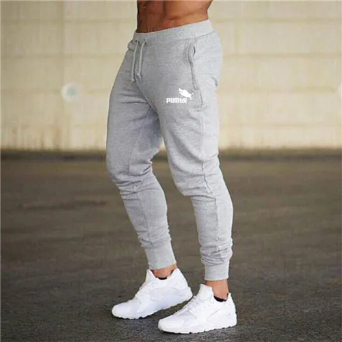 Летние новые модные тонкие брюки мужские повседневные штаны Pumba штаны для бега бодибилдинга спортивные штаны для фитнеса - Цвет: 111gray