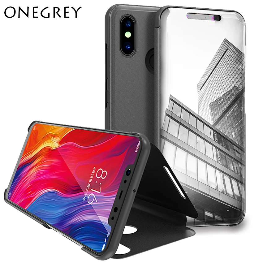 

Flip Stand Touch Case for xiaomi Mi 8 Se 6 6x 5x A1 A2 5c Mix 2 luxury mirror cover for Redmi s2 y2 5 Plus Note 5 5a 4 4x 6 Pro