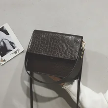 Крокодил узор Crossbody сумки для Для женщин 2019 одноцветное Цвет сумки на плечо дамы Сумки и кошельки Сумочка широкий плечевой ремень