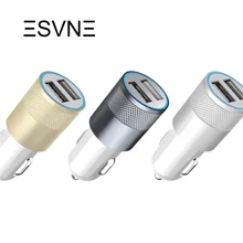Matel ESVNE Micro USB Зарядное Устройство Dual USB Порт Автомобильное Зарядное Устройство Для iPhone Samsung S5 Xiaomi Мобильный Телефон USB Телефон Автомобильное Зарядное Устройство Адаптер