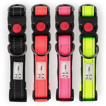 

New Adjustable Mutispandex Dogs Collar Solid Color Comfortable Basic Collar With Double Safety Buckle For Puppy Small Large Dogs
