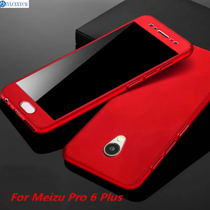 Kiylczxycm для Meizu Pro 6 Plus 5 7 '𧍠 градусов Полная защита тела корпус и закаленное
