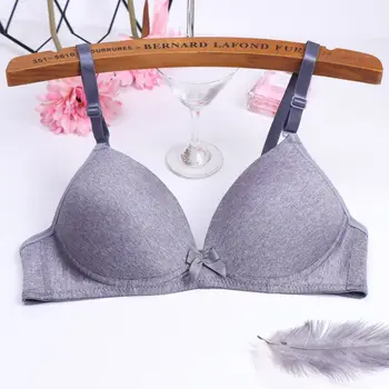 

Cotton Women nursing bra Front Bow Without Steel Ring Thin Section Adjustment Gathered Bra 2019