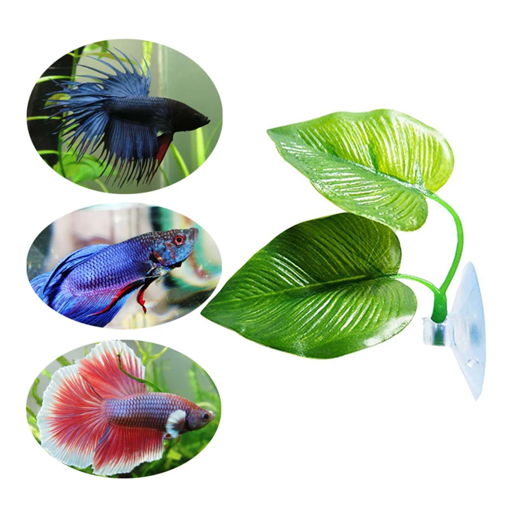 

Aquarium accessories artificial leaf plant hammock fish rest bed tropical tank pet decorative bed spawn leaf ornamental leaf