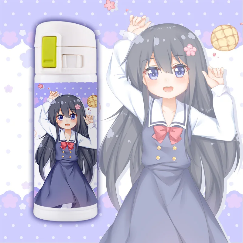 Аниме Watashi ni Tenshi ga Maiorita! Shirosaki Hana Косплей чашка воды питьевой вакуум термос бутылка