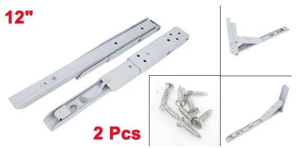 

2pcs White Finish TV Mounts Counter Extensions 90 Degree Folding Triangle Brackets