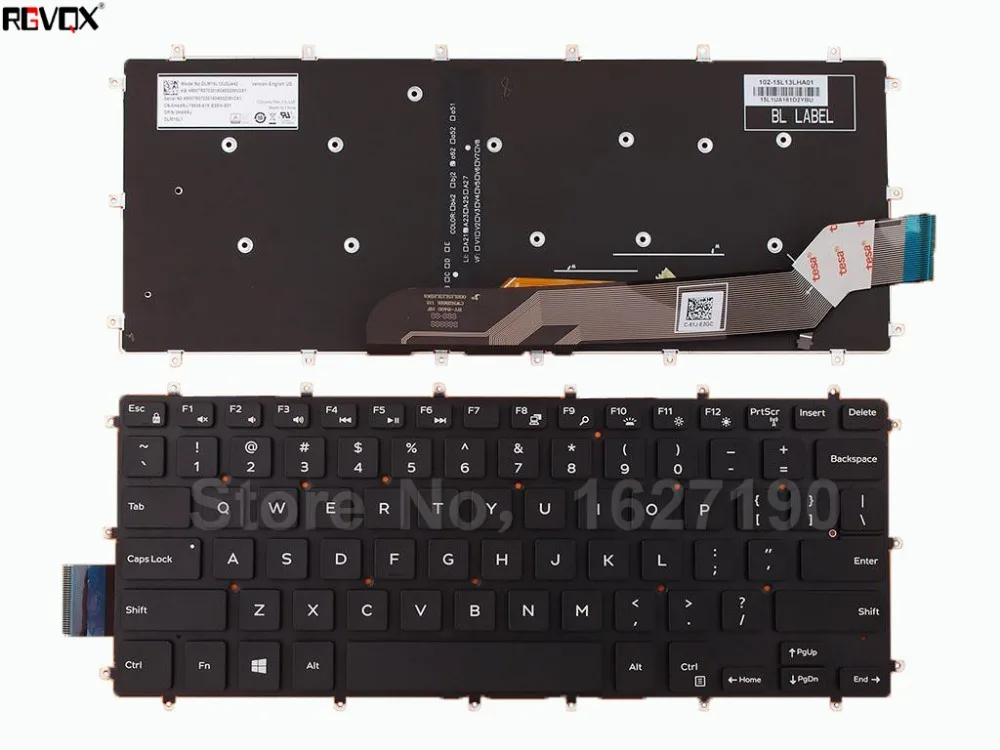 New US Laptop Keyboard For DELL Inspiron Gaming 14 7466 BLACK(Backlit