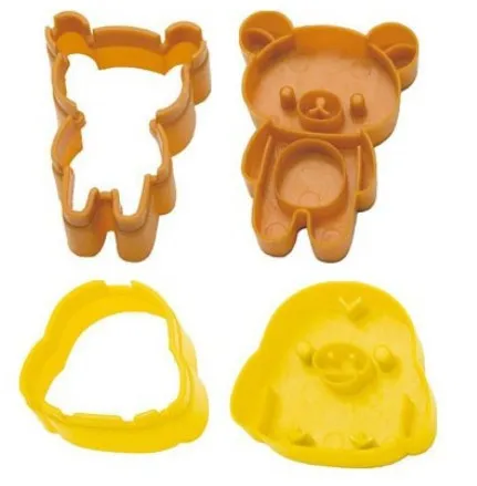 かわいい3dクマチキンチョコレートケーキクッキーdiy寿司サンドイッチパン金型カッター10セット2ピース セット Mould Material Moulding Chromemould Rack Aliexpress
