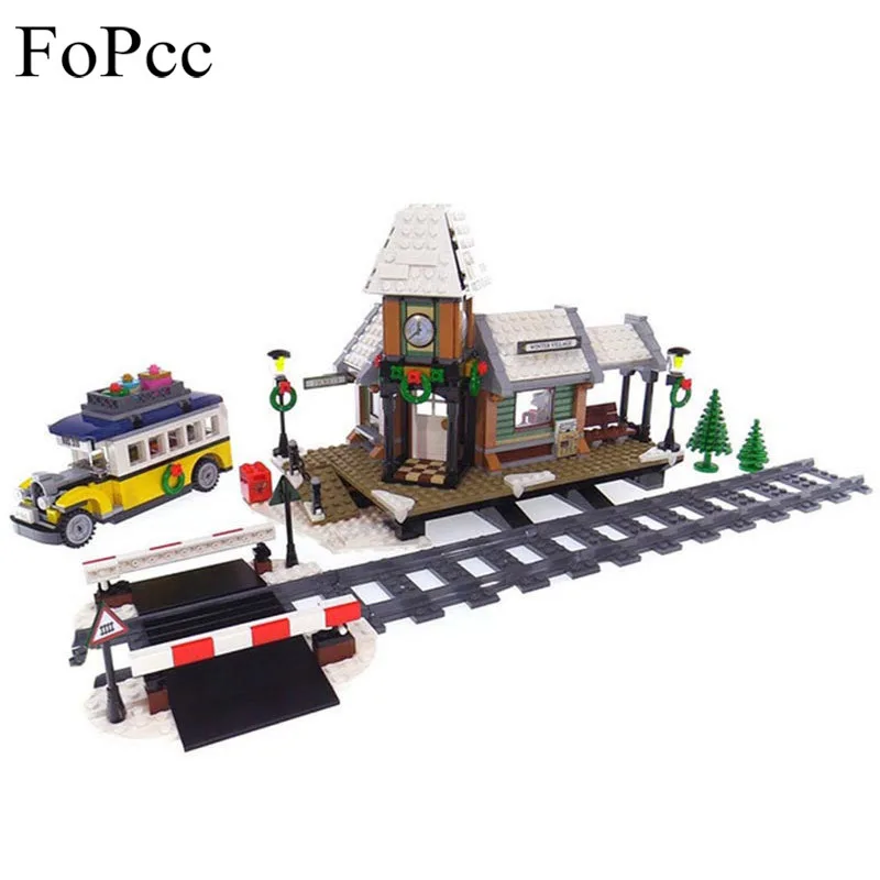 

Children Toys 36011 1010Pcs The Winter Village Station Set Creative Series Building Blocks Bricks Educational Toys Legoings Gift