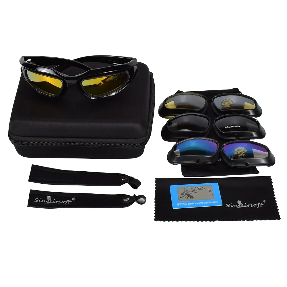 SINAIRSOFT C5 Polarized Goggles Outdoor UV400 Protection Military Tactical Hiking Camping Hunting Cycling Glasses Airsoft Daisy