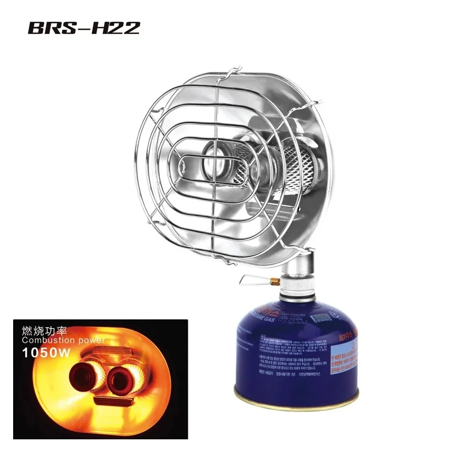 BRS H22 Portable Gas Heater Outdoor Camping Warmer Heater Double