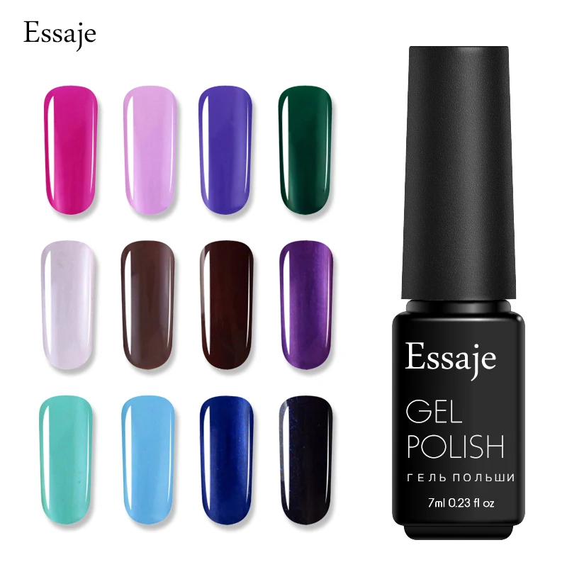 Essaje BEAUTY Nail Gel Polish Fashion Colors For Design Soak Off Hybrid Enamel 7ml Varnishes Azure UV | Красота и здоровье