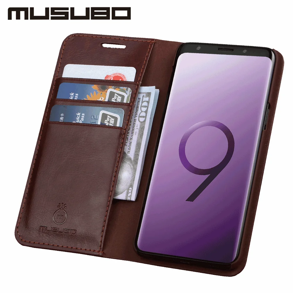 Musubo Роскошный Кожаные чехлы Чехол для samsung Galaxy S9 плюс S8 + S7 края примечание Note 9 8 5