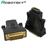 24K plaqué or DVI vers HDMI-convertisseur compatible 1080P HDMI femelle vers DVI 24 + 1 câble adaptateur mâle pour PC moniteur projecteur ► Photo 1/6