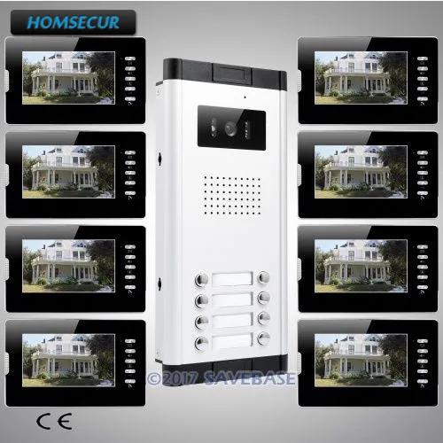 

HOMSECUR 7" TFT Video&Audio Door Entry Kit with One Button Unlock for Secure Home