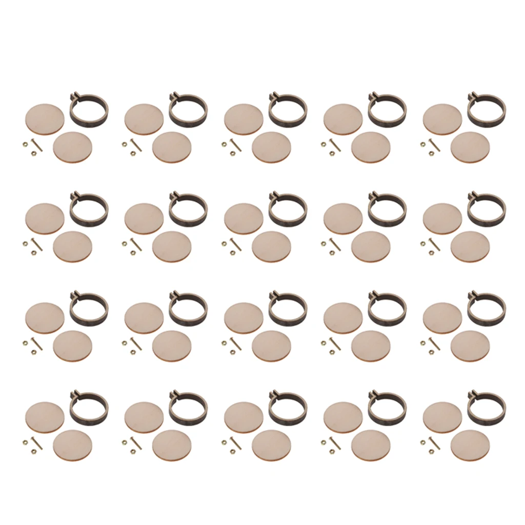 20pcs Mini Embroidery Hoop for Cross Stitch DIY Craft Accessories 20/25mm