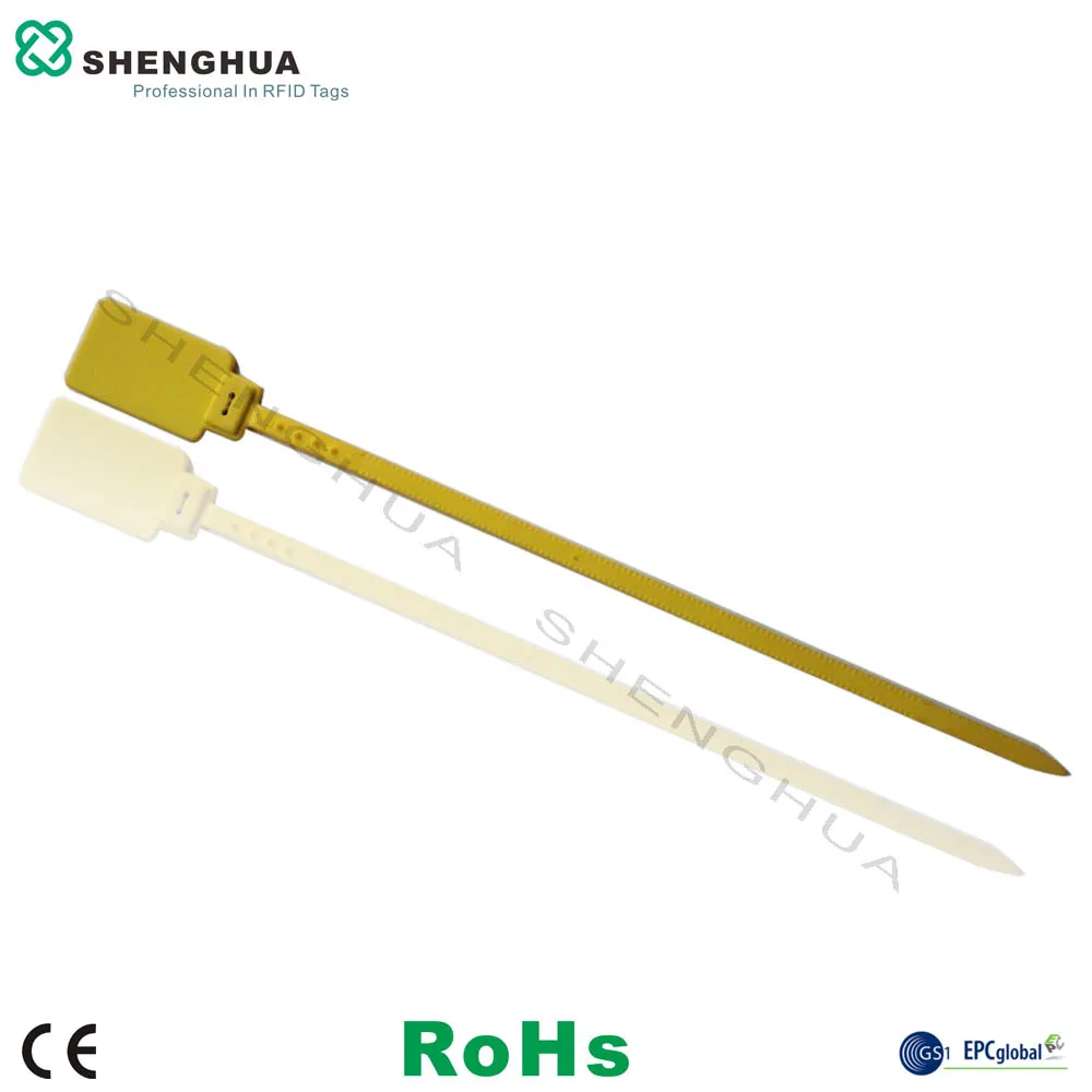

10pcs/pack UHF RFID Smart Cable Anti Tamper Tags UHF Passive Container Seal Tag Cable tie tag For Warehouse Logistics