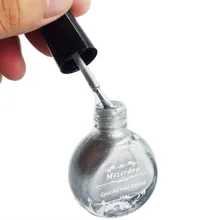 Mezerdoo лак для ногтей металлик серебристого цвета 10 мл зеркальная блестящая полировка металла ногти искусство Лак для ногтей для DIY маникюрные инструменты