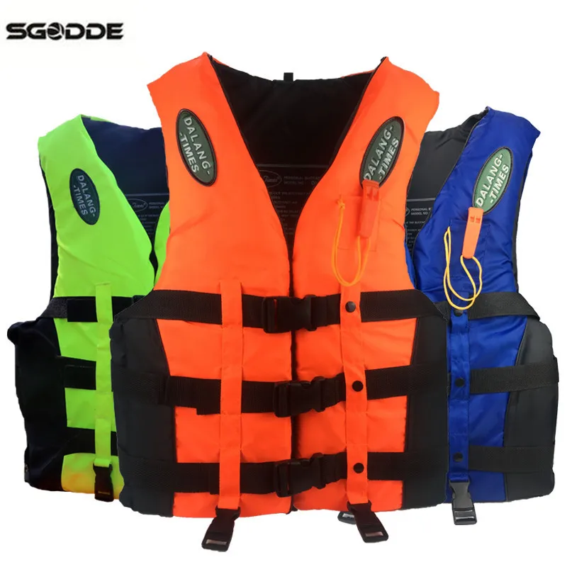 

SGODDE Pool Life Jacket With Whistle Thickening Marine Foam Life Jacket S-3XL Drifting Swimming Water Sports Pool Accessories