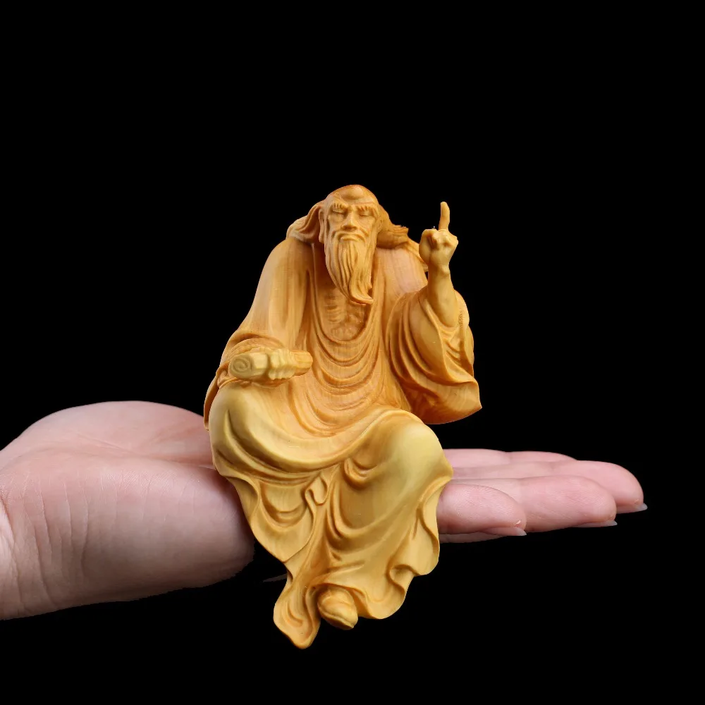 Миниатюрные фигурки Laozi деревянная статуя Lobular настенные декоративные украшения