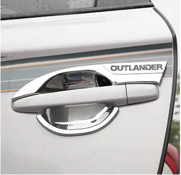 Luhuezu Хромированный 4 шт. крышка чаши дверной ручки для Mitsubishi Outlander аксессуары 2013