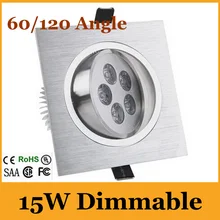 Благородный Стиль квадратный в виде ракушки AC85~ 265 V 15 Вт 950 люмен dimmable вели Светильник направленного света алюминиевый локальный светильник СД теплый белый свет/холодный/натурального белого цвета