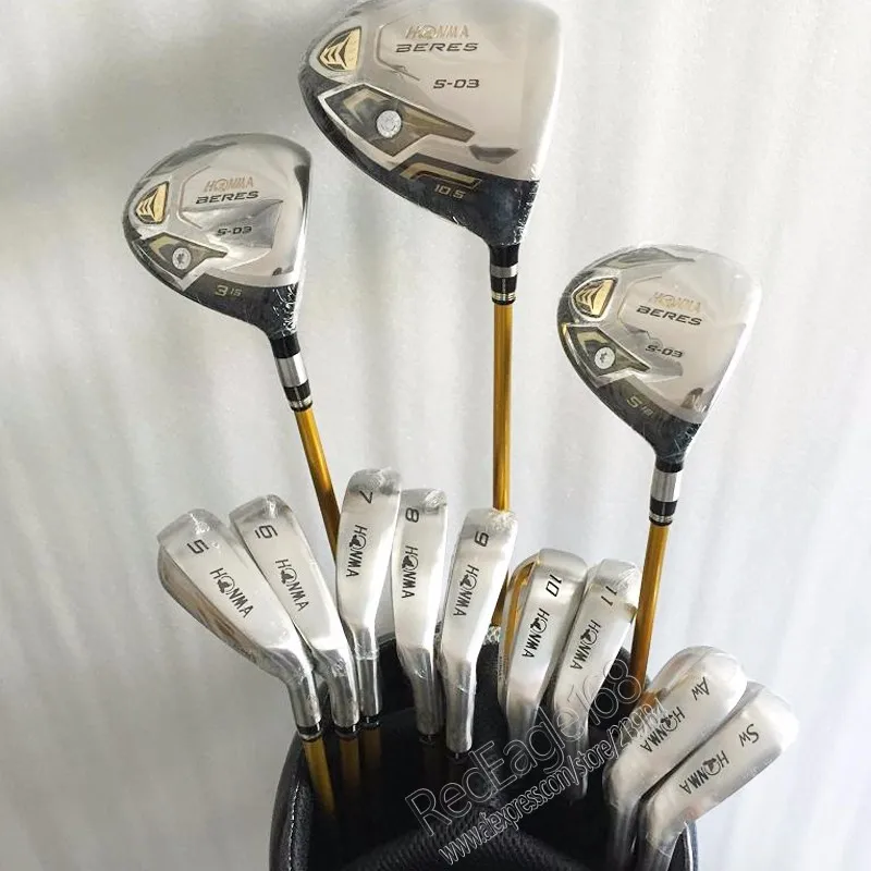 Новые cooyute мужские Хонма S-03 3 звезды Compelete клубный набор драйвер+ 3/5 fairway wood+ Утюги графитовая клюшка для гольфа клюшки для гольфа