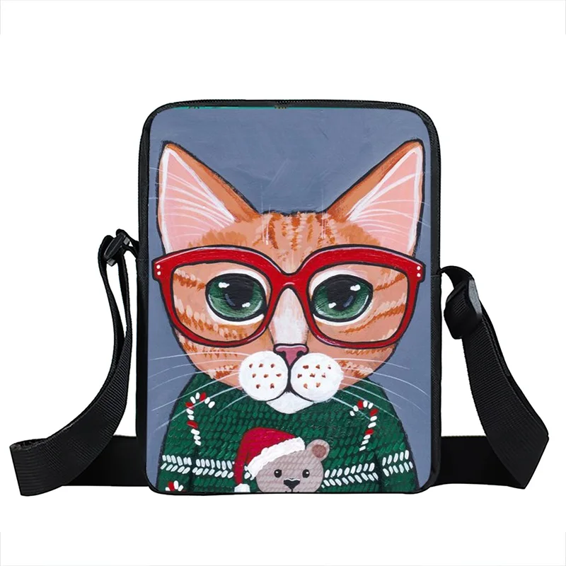 Кофе кошка Мини Удобные сумки через плечо 3D рюкзак в виде животных женщин и мужчин крошечные сумочки через плечо сумка подростковый рюкзак - Цвет: XKBKFM05