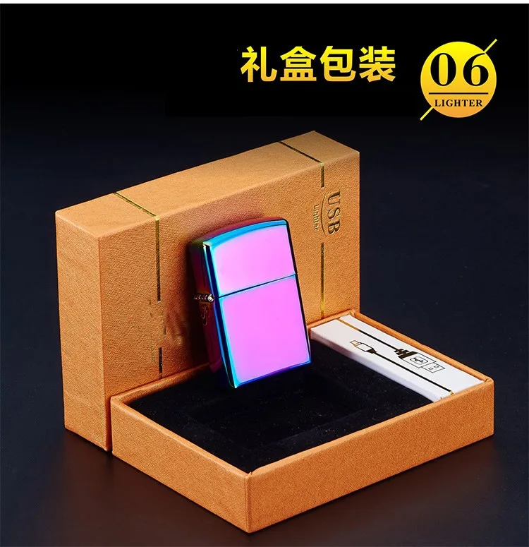 217 креативный сплав цинка Dual arc перезаряжаемая через USB Зажигалка логотип