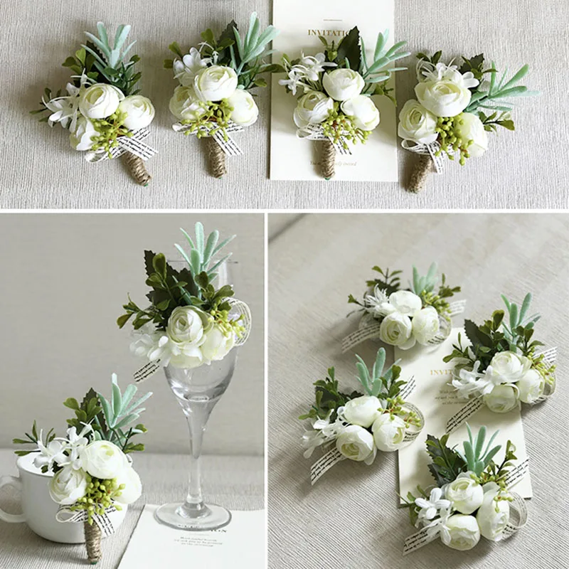 wedding corsage boutonniere white  (3)