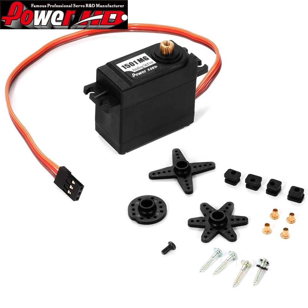 4pcs/lot 100 Original High Torque RC Car Servo Power HD 1501MG 17KG rc car servo analog servo