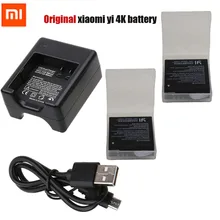 Bateria Original Xiaomi Yi 2 4 K + Dual USB Carregador de Bateria para Xiaomi Yi XiaoYi 2 4 K II 4 K Acessórios da câmera ação