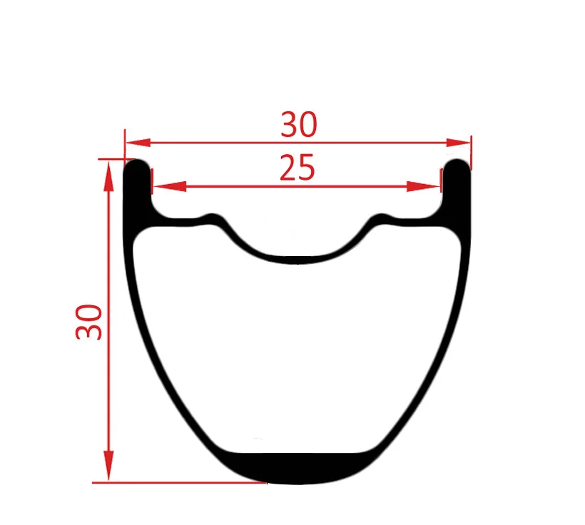 310 г 29er MTB XC 30 мм Асимметричные карбоновые Диски clincher бескамерные 25 мм внутренняя ширина UD 3K 12K матовая глянцевая 24H 28H 32H 29in горный