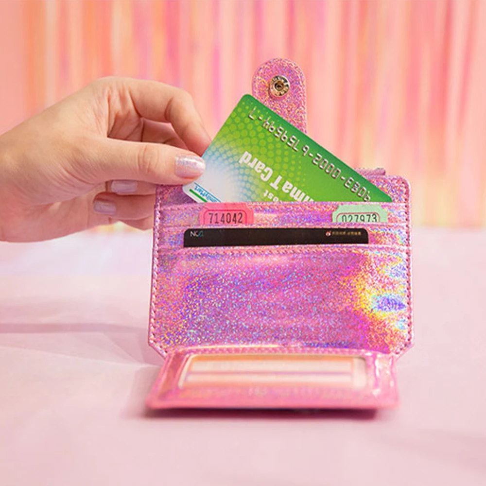ПУ кожа для хранения карт, держатель сумки многоместный автобус карты набор монета кошелек мини-бумажник многофункциональная карта пакет лазер