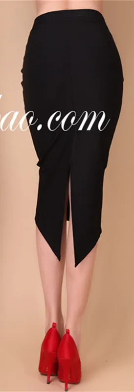 35-Ретро стиль 50-х, для женщин с высокой талией высококачественные солнцезащитные очки карандаш миди смокинг юбка черного цвета элегантное платье пинап с faldas размера плюс юбка в клетку с бантом - Цвет: black
