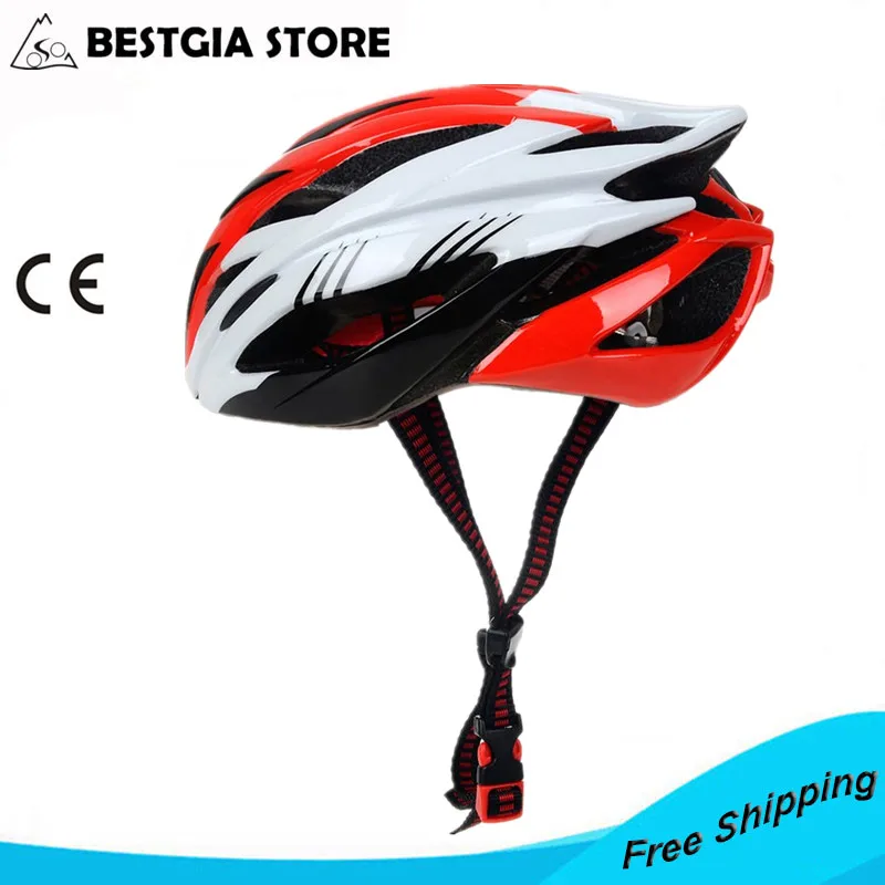 

213g Ultralight Bicycle Helmet CE Certification Cycling Helmet In-mold Bike Helmet Casco Ciclismo PC+EPS 54-58CM Blue Red