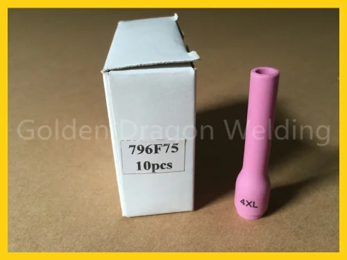 

TIG Long Alumina Nozzle 796F75 #4 For TIG Welding Torch Consumables SR PTA DB WP 9 20 25 Series,10PK