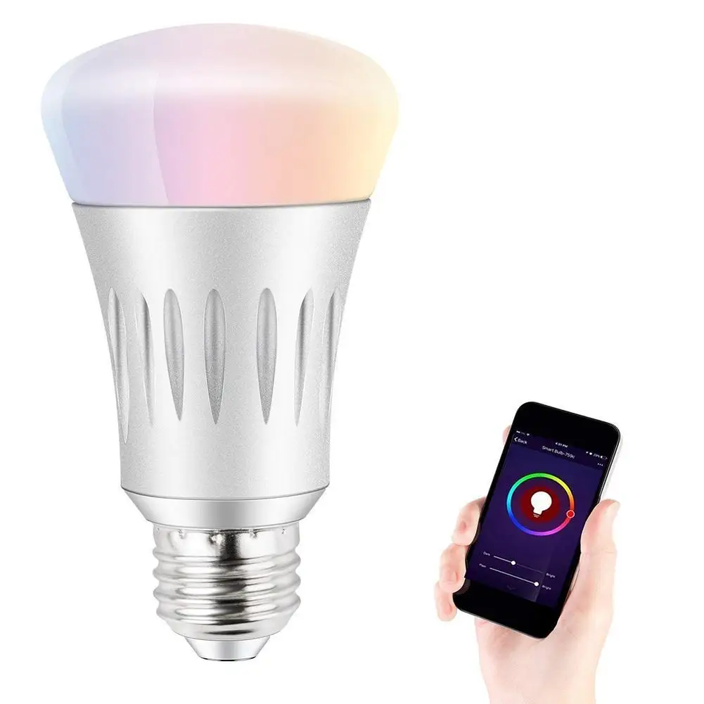

Smart WiFi Light Bulb Dimmable Timer RGB LED Phone Remote Control APP Home Lamp