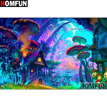 

HOMFUN Full Square/Round Drill 5D DIY Diamond Painting "Cartoon house" 3D Embroidery Cross Stitch 5D Home Decor A15145