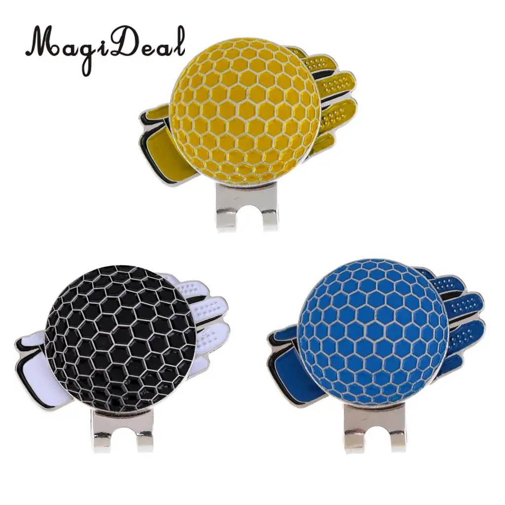 MagiDeal 3 Pieces Golf Glove Pattern Stainless Steel Golf Ball Marker